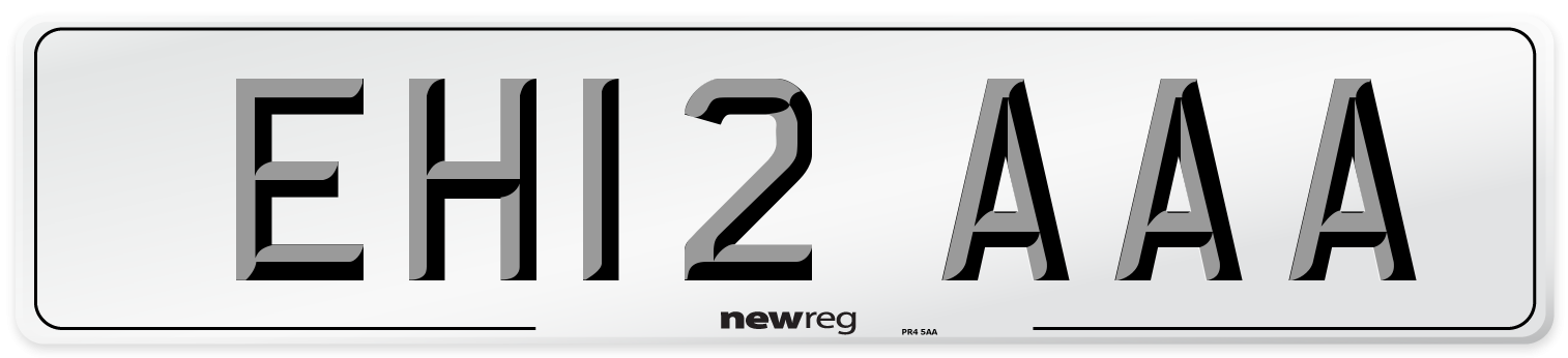 EH12 AAA Number Plate from New Reg